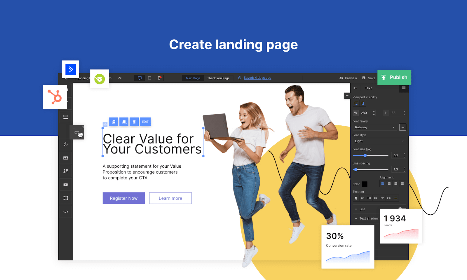 Landing Page Builder tool
